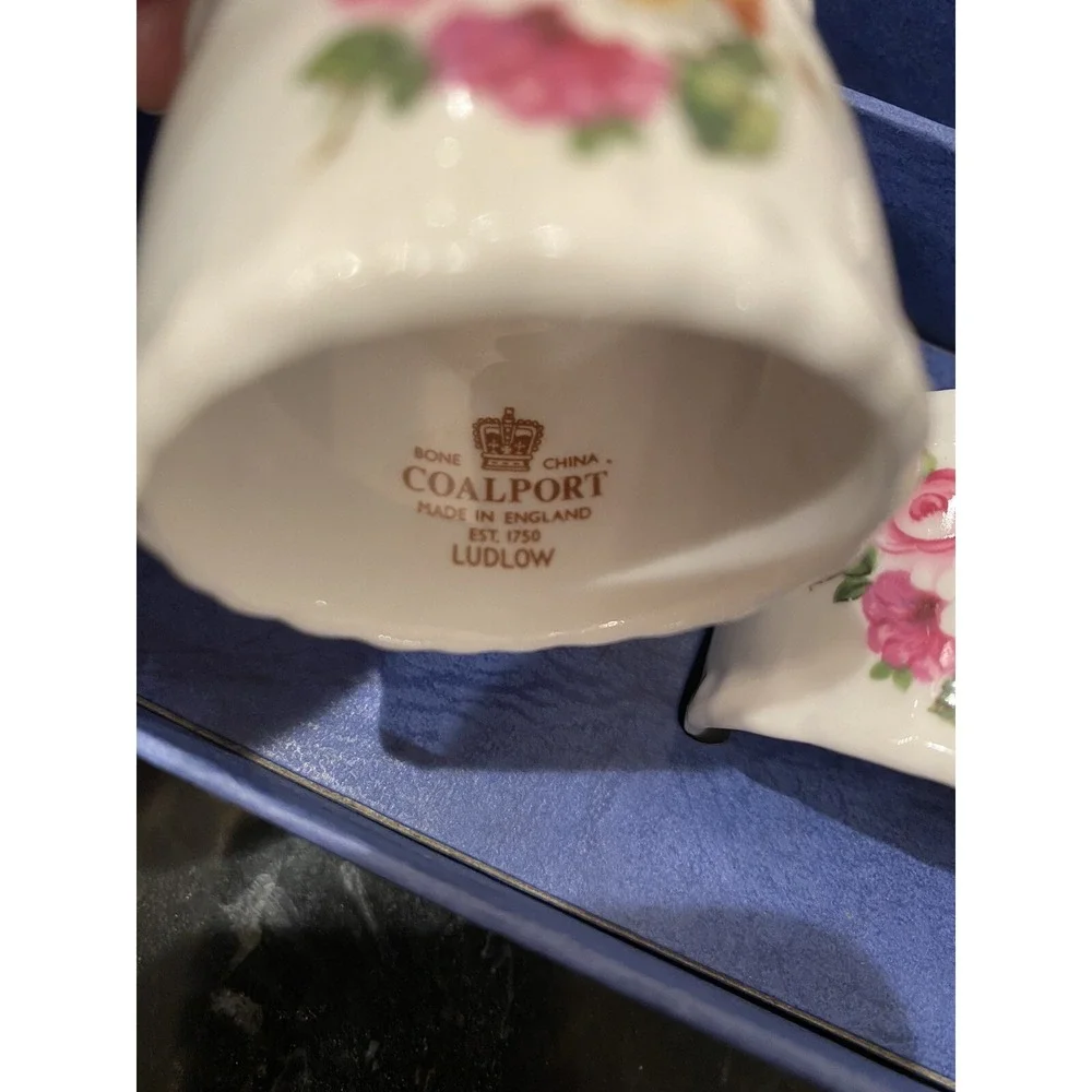 Vintage Coalport Fine Bone China Ludlow Napkin Rings Set of 4 England